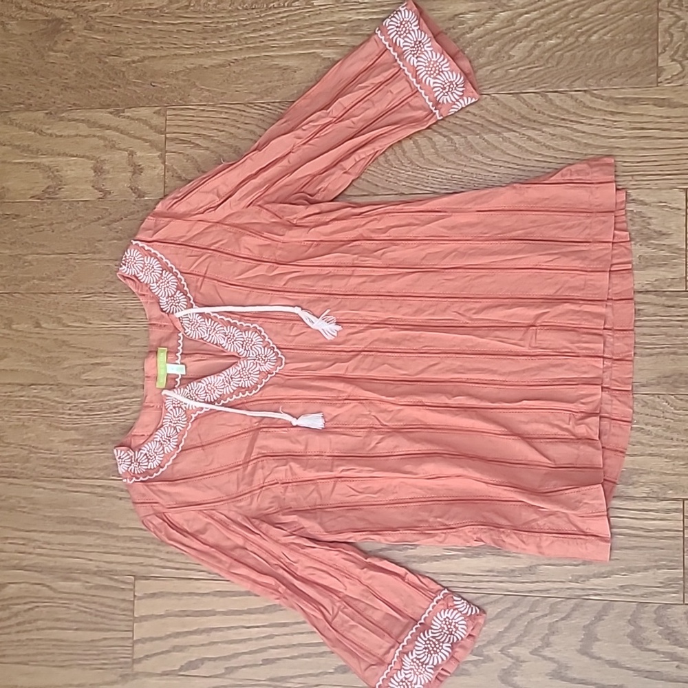 Sigrid Olsen Boho Cotton Tunic Top Sz Medium